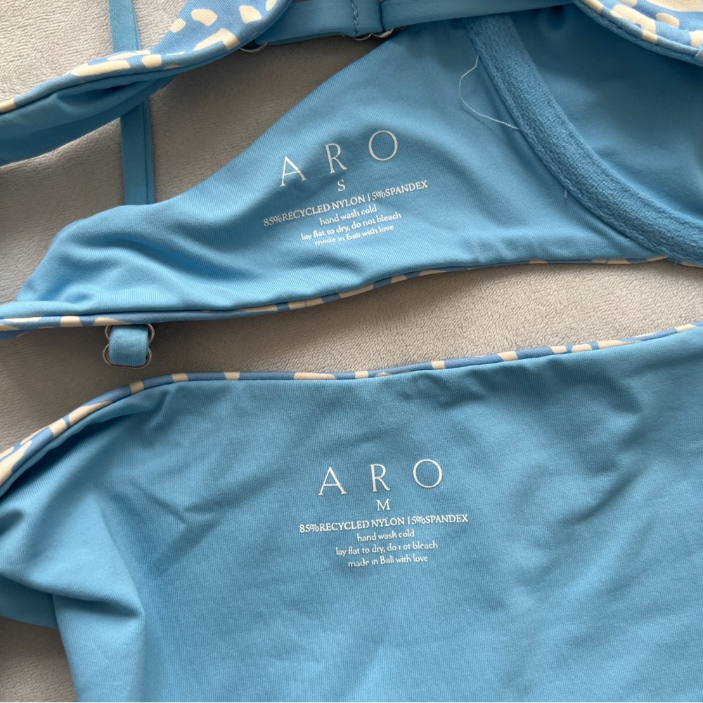 Aro Blue Patterned Bikini Set - Medium / Small - image 6